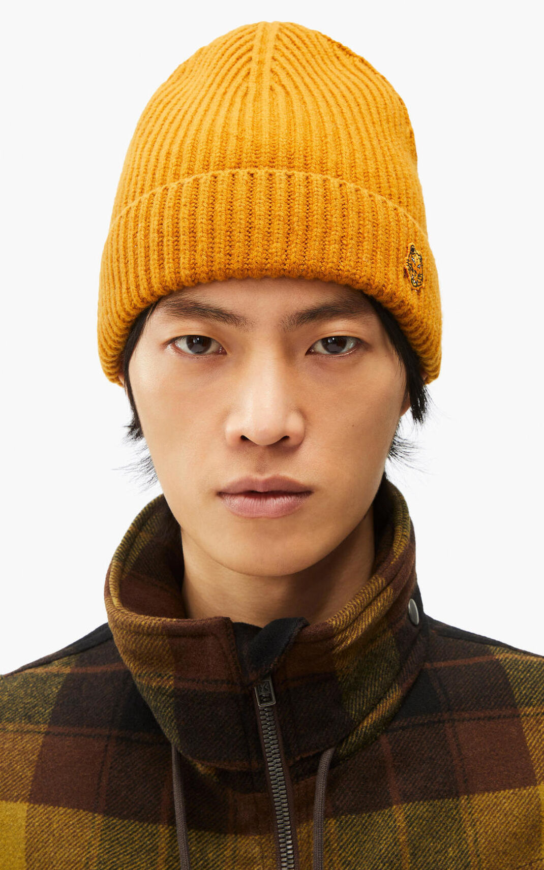 Gorro Kenzo Tiger Crest wool Masculino - Marrom | 357USEQNZ